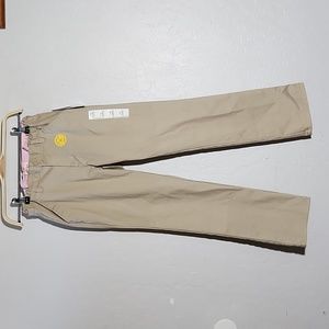 CAT&JACK Straight Adjustable Waist School Uniform Pant Sourdough Beige 6…